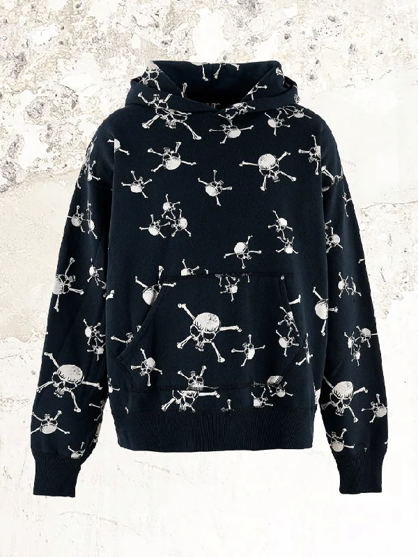 Women's Metallic A-Line Pullovers-Saint Michael printed cotton Hoodie