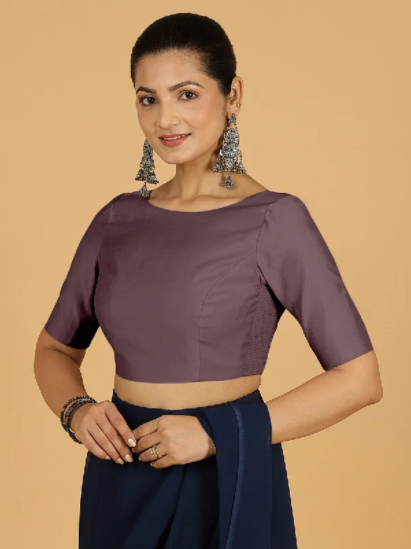 Trisha x Rozaana |  Saree Blouse in Purple Mauve