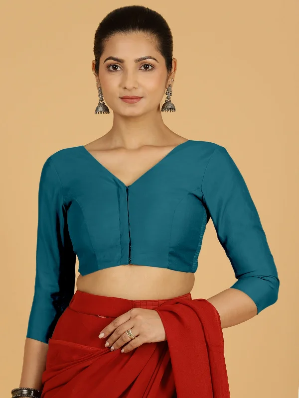 Alia x Rozaana |  Saree Blouse in Crystal Teal