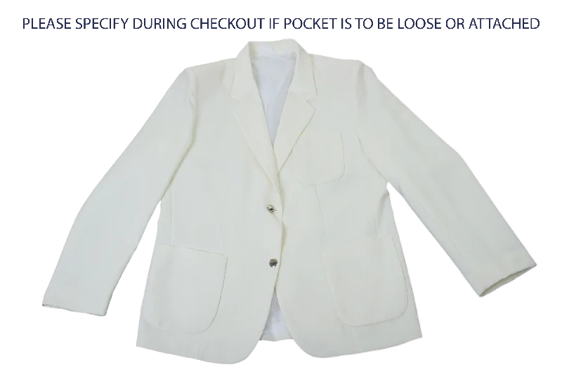 Women's Essential Blazers-Gents Plain Blazer - Cream (Fitted Pocket)