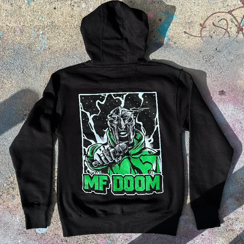 Women's Textured Floral Pullovers-MF DOOM hoodie