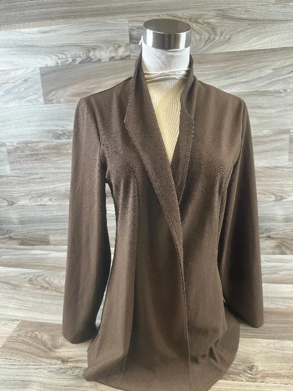 Women's Moisture-Wicking Blazers-Blazer By Lily In Brown, Size: S