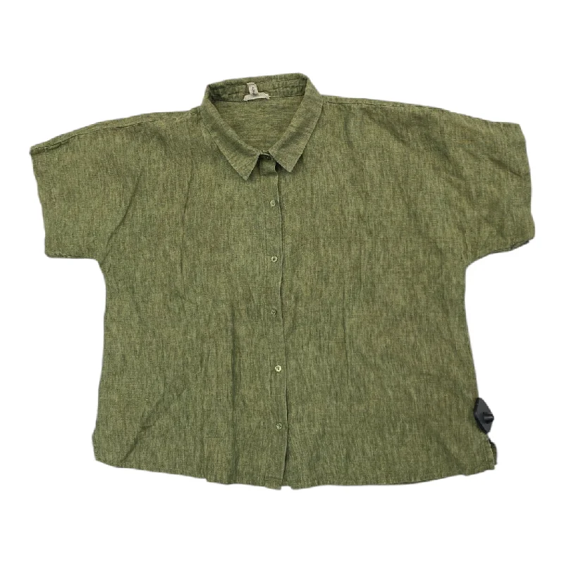 Top Ss Designer By Eileen Fisher In Green, Size:L