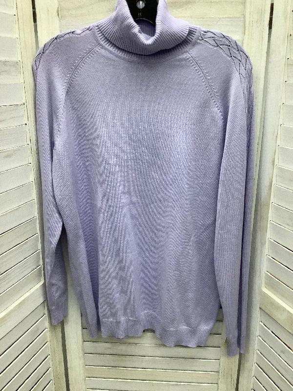 Women's Metallic Pleated Pullovers-Sweater By Carolyn Taylor  Size: Xl