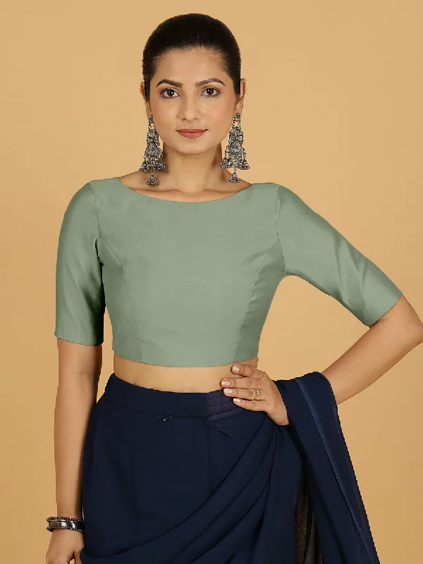 Trisha x Rozaana |  Saree Blouse in Mint Green