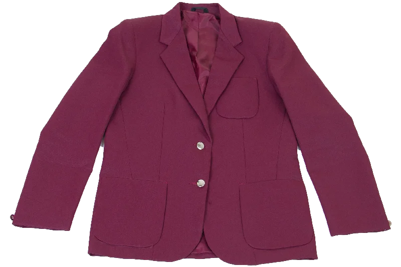 Women's Gala Blazers-Ladies Plain Blazer - Maroon