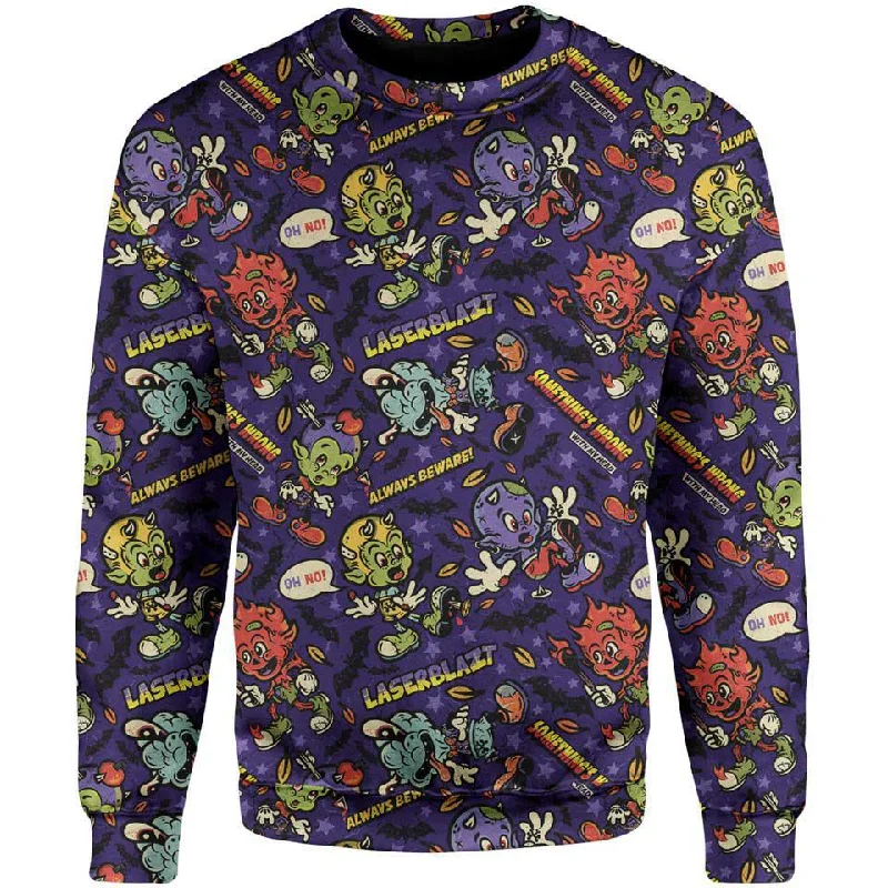 Women's Thermal Floral Pullovers-Hellfire Sweater