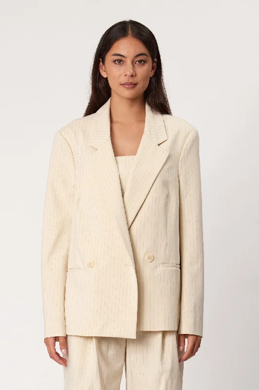 Women's Investment Blazers-EMMERSON BLAZER - BONE