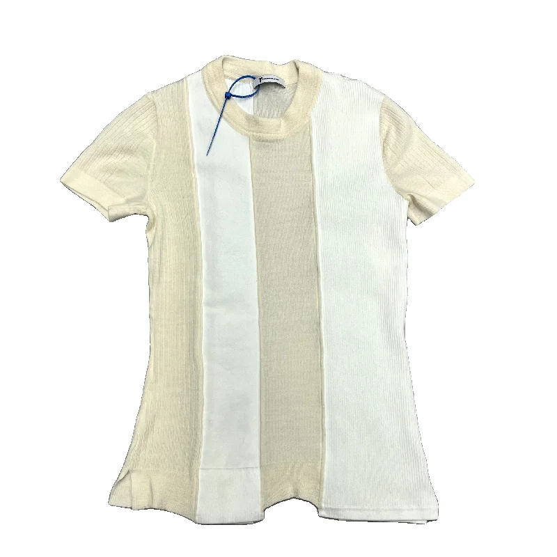 Top Short Sleeve Luxury Designer By Alexander Wang In Cream, Size: S