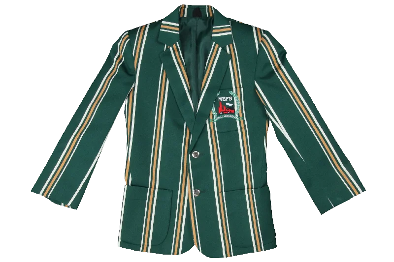 Women's Holiday Blazers-Striped Emb Blazer - Mt Edgecombe