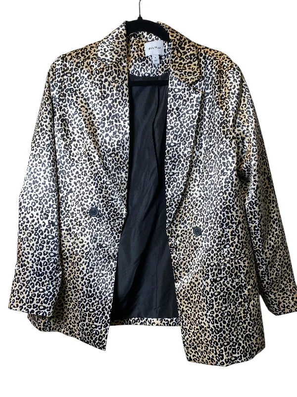 Women's Minimalist Blazers-Blazer By Nine West In Animal Print, Size: S