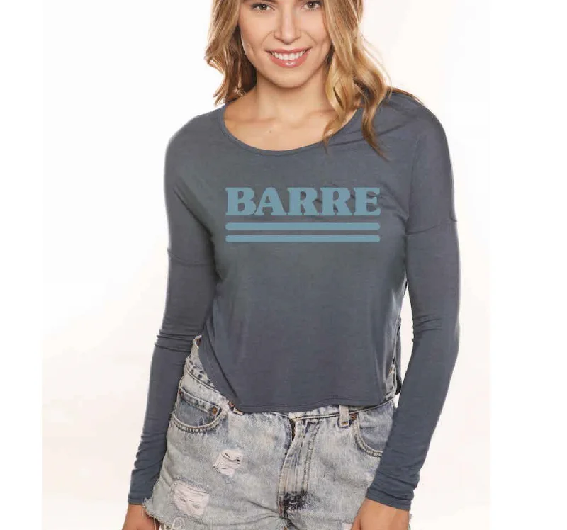 Women's Tulle Floral Pullovers-Barre - Long Sleeve Tee