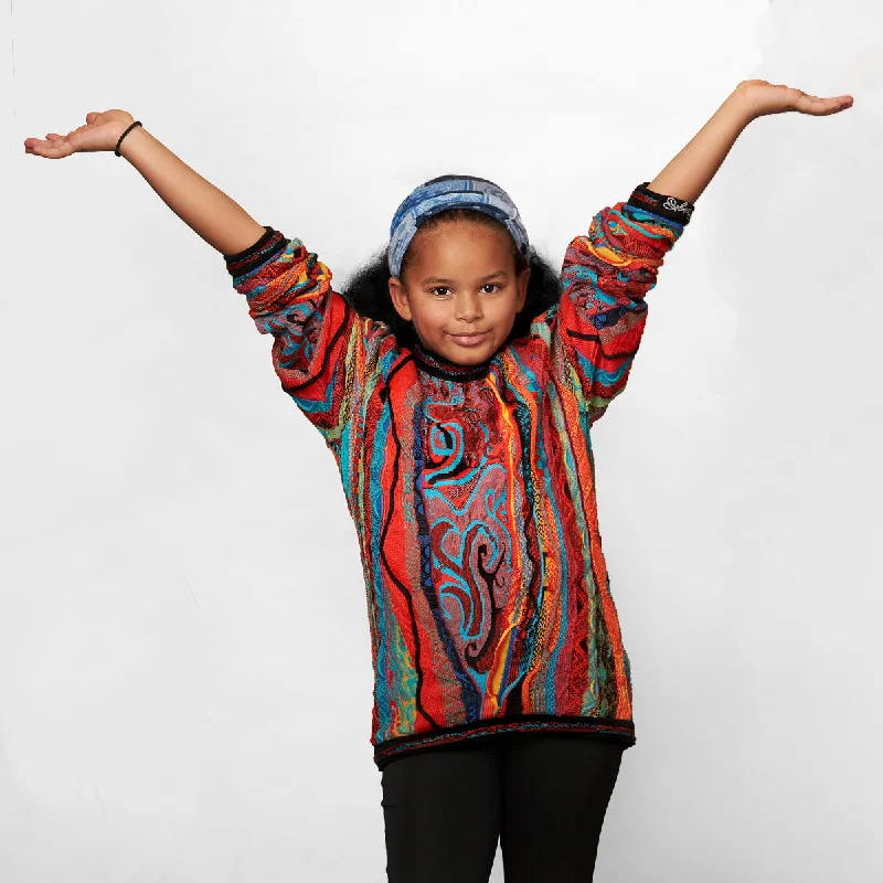 Women's Poncho Pullovers-COOGI Sunset Crewneck Kids