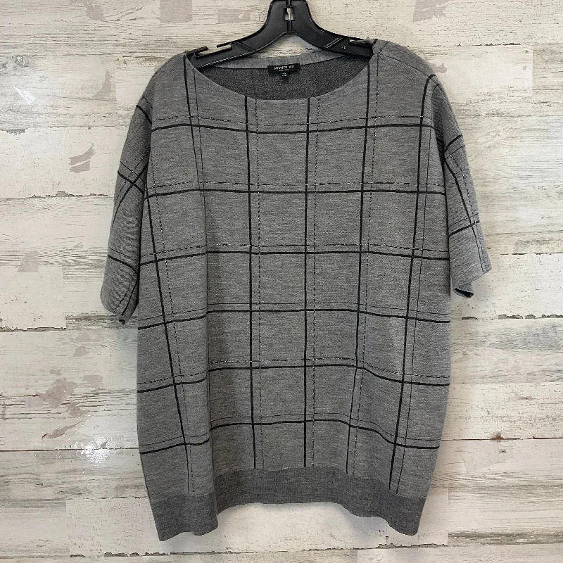 Top Ss Designer By Lafayette 148 In Grey, Size:M