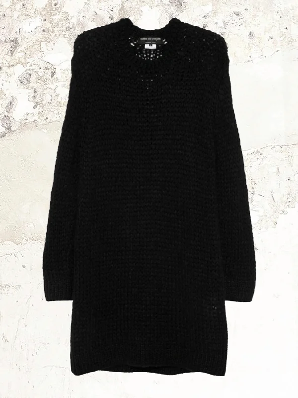 Women's Long Sleeve Pullovers-Comme des Garçons Homme Plus open-knit long sweater