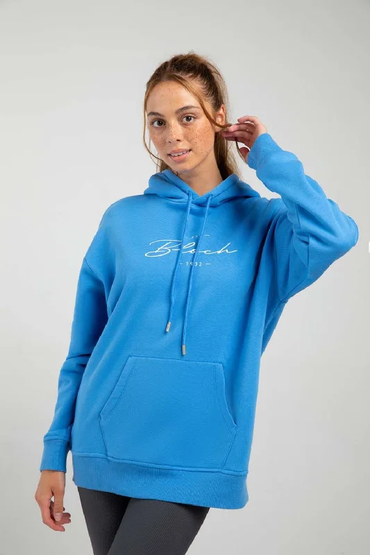 Women's Sequin A-Line Pullovers-Off-Duty Terry Longline Hoodie