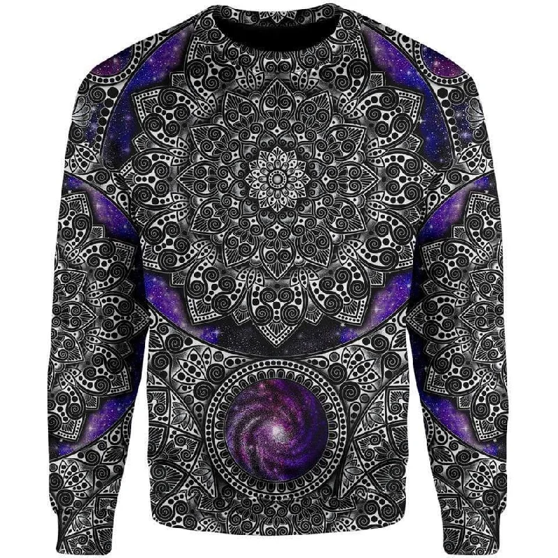 Women's Thermal Pencil Pullovers-Galaxy Mandala Sweater