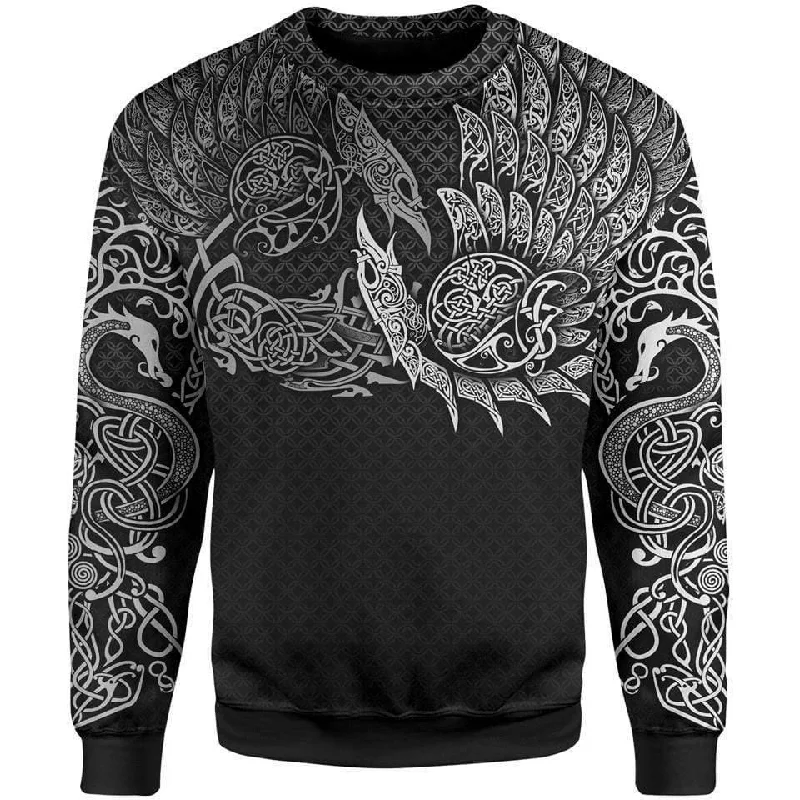 Women's Ribbed Pencil Pullovers-Ravens of Midgard Sweater