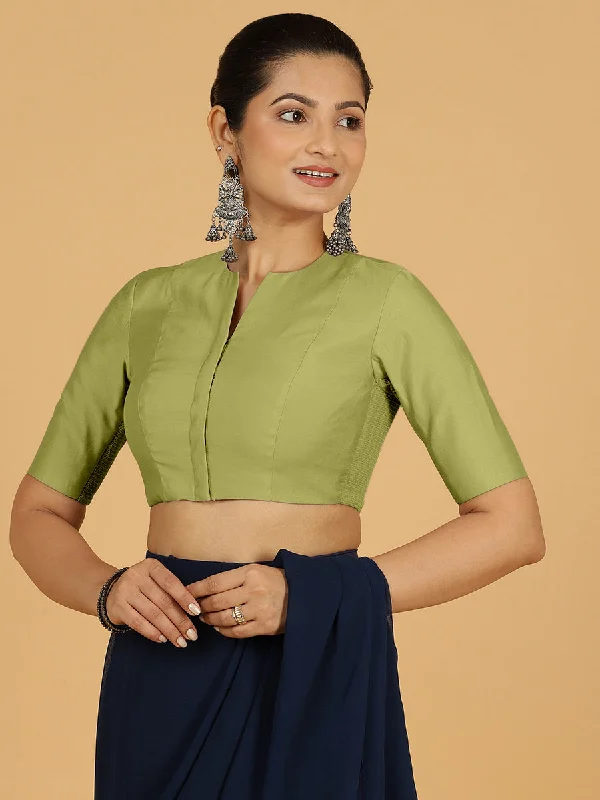 Simar x Rozaana |  Saree Blouse in Pista Green