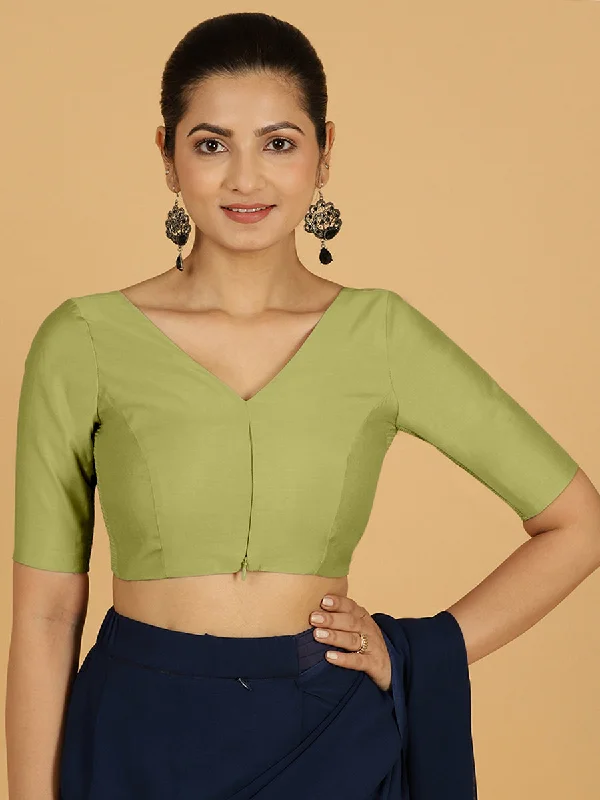 Vedika x Rozaana |  Saree Blouse in Pista Green