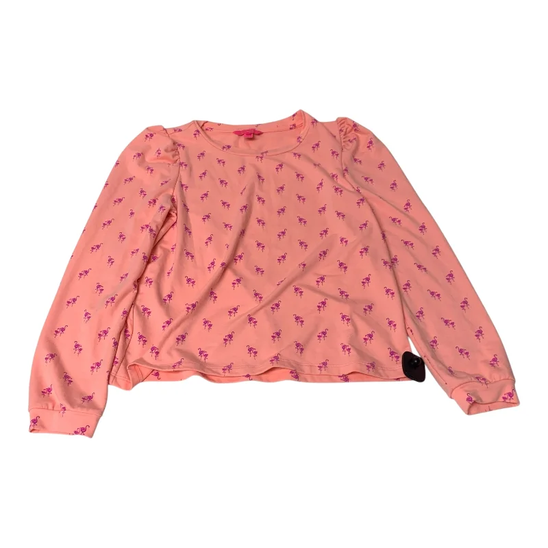 Top Long Sleeve Designer By Lilly Pulitzer In Pink, Size: L