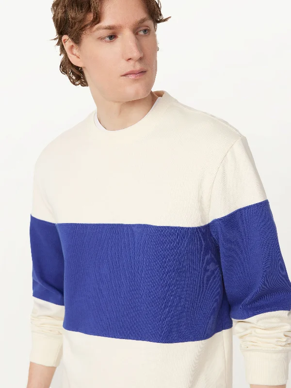 Women's Silk A-Line Pullovers-The Rugby Long Sleeve T-Shirt in Carpenter Blue