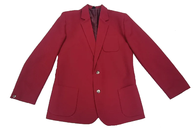 Women's High-Fashion Blazers-Plain Blazer - Wine