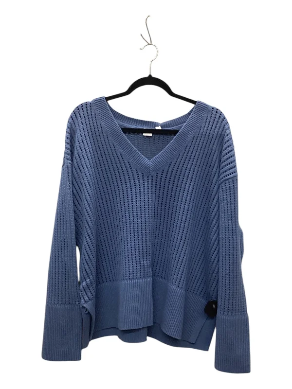 Women's Zip-Up A-Line Pullovers-Sweater By Gap In Blue, Size: Xl