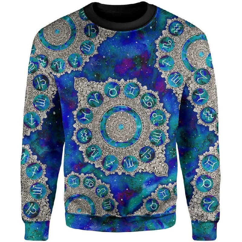 Women's Fleece A-Line Pullovers-Horoscope Sweater