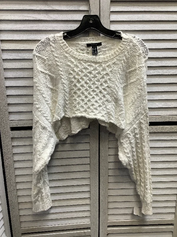 Women's Low-Waisted Pencil Pullovers-Sweater By Forever 21 In White, Size: M