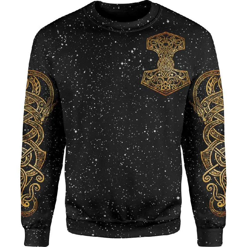 Women's Zip-Up Pencil Pullovers-Theft of Mjölnir Sweater