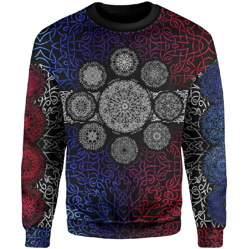 Women's Glitter Pencil Pullovers-Wheel of the Year Sweater