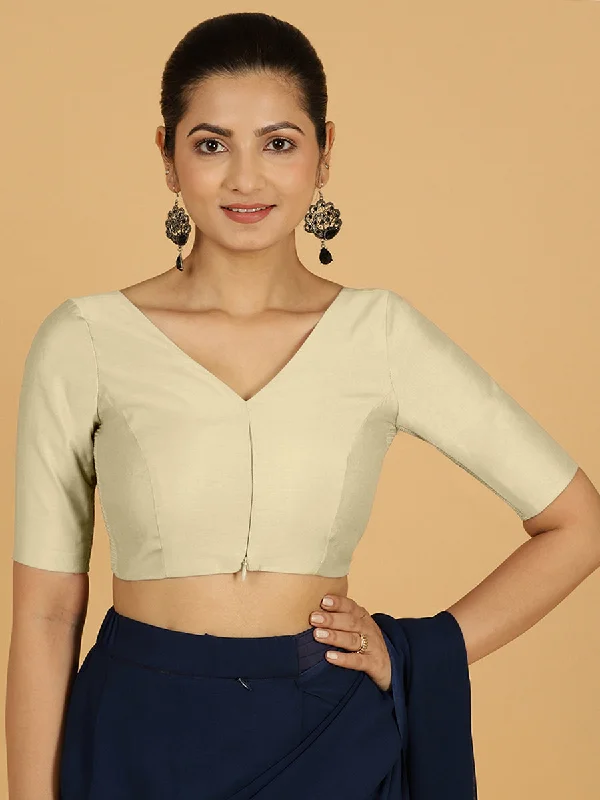 Vedika x Rozaana |  Saree Blouse in Ivory