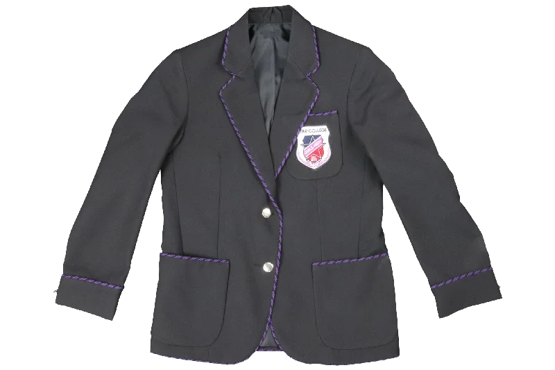 Women's Festival Blazers-Ladies Braided Emb Blazer - Star College