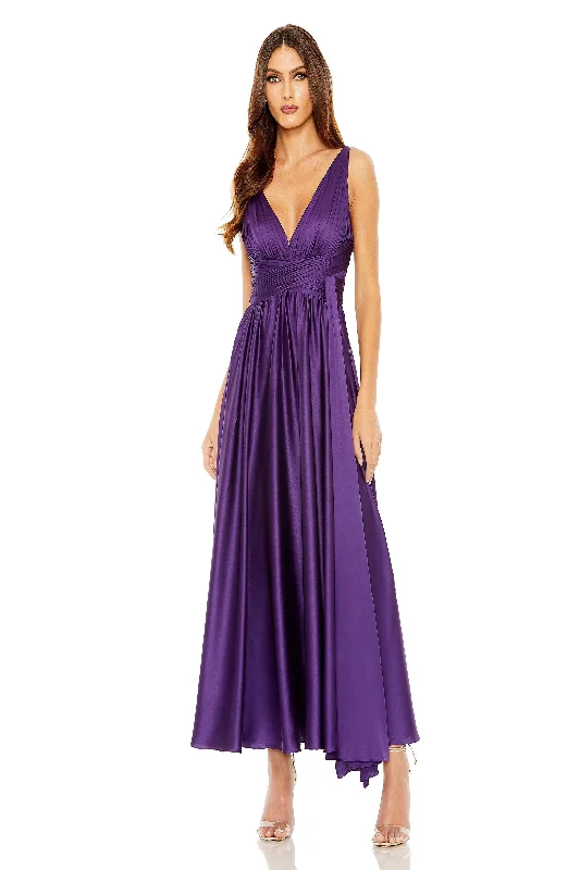 Women's Casual Maxi Solid Color Dresses-Mac Duggal 56035