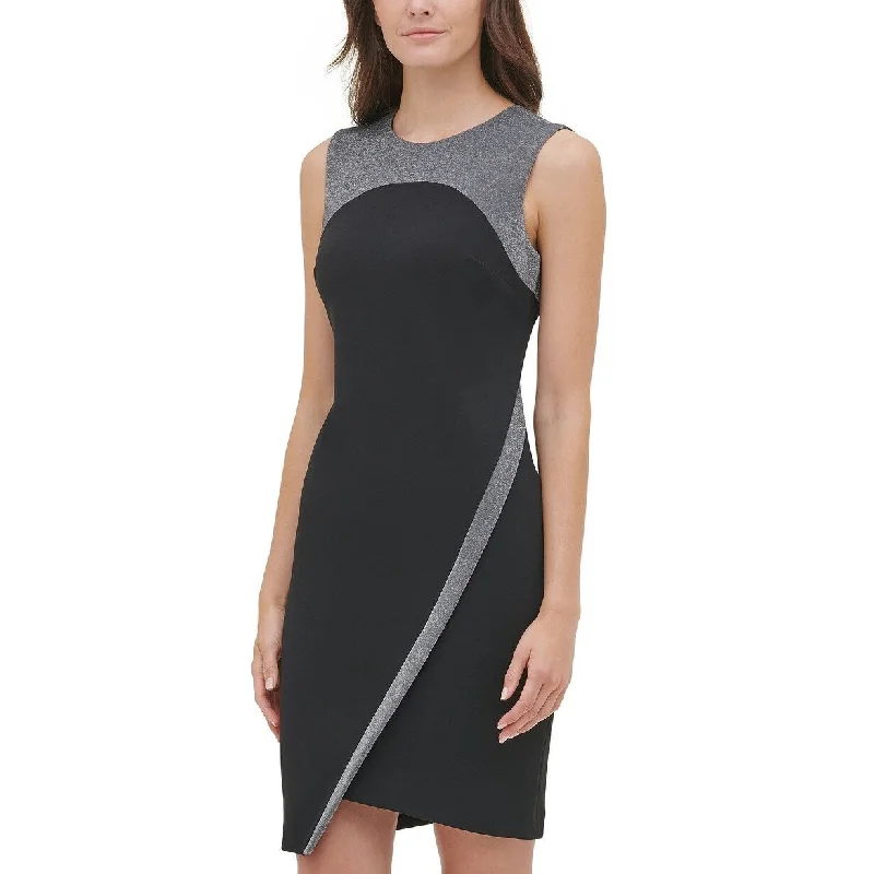 Women's Casual Trendy Dresses-Tommy Hilfiger Women's Metallic-Trim Sheath Dress Silver Size 4