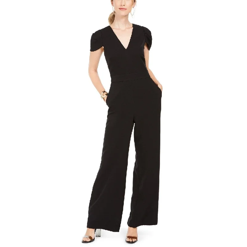 Women's Casual Tank Solid Color Dresses-Vince Camuto Women's Wide-Leg Jumpsuit Black Size 4