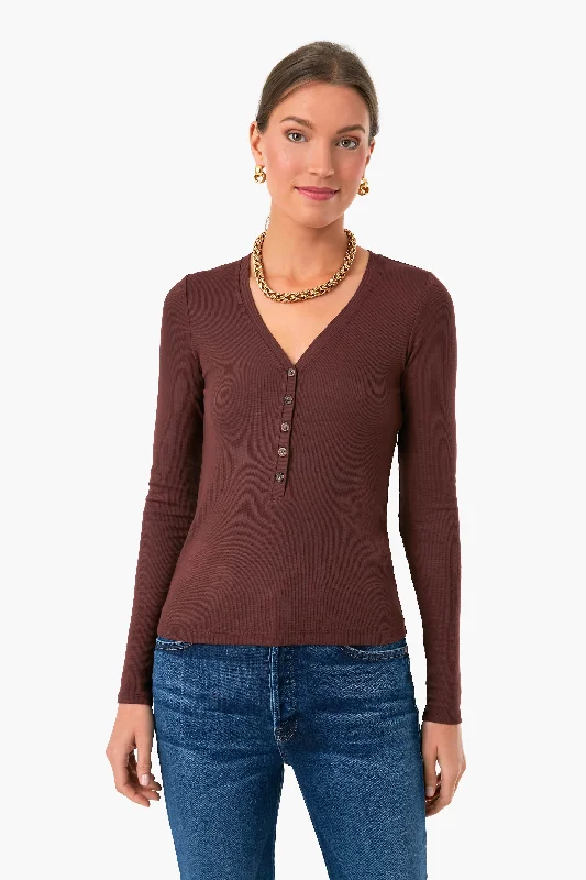 Cappucino Lexi Rib Henley