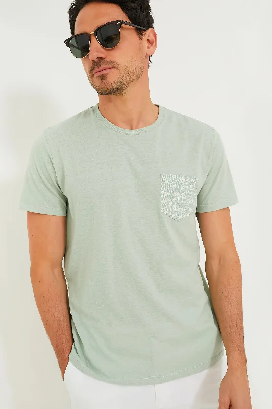 Iceberg Green Signature Pocket Tee