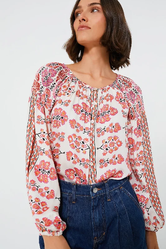 Truro in Hibiscus Flora Blouse