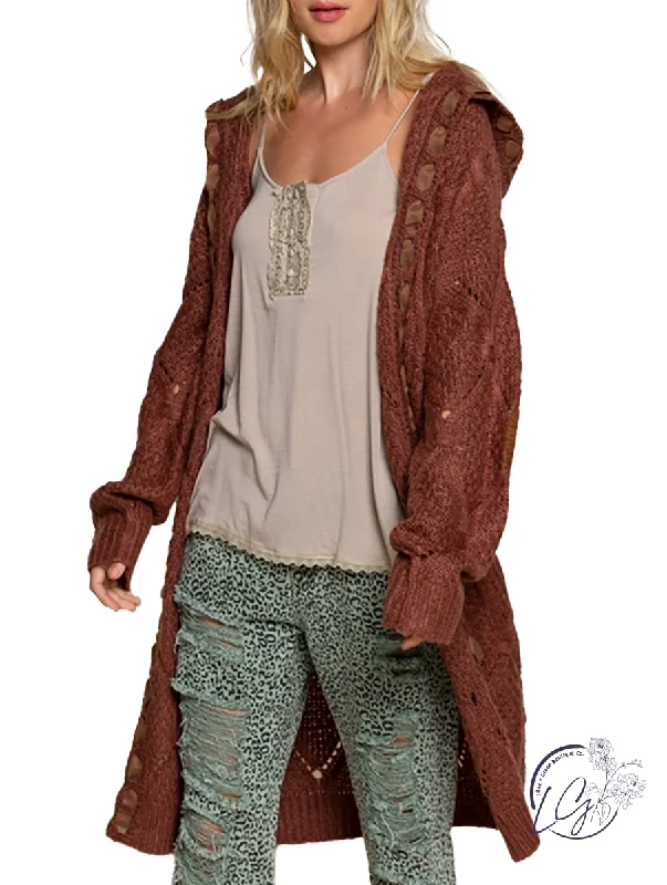 Women's Open Cardigans-Better Timing Hooded Cardigan