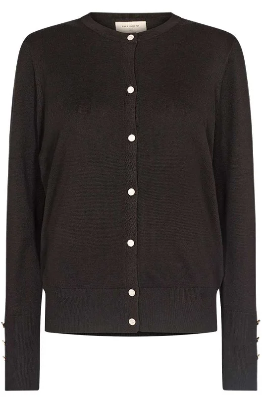 Women's Pajama Cardigans-Katie Cardigan | Black | Cardigan fra Freequent