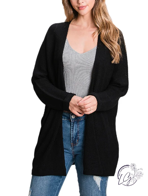 Women's Insulated Ruffle Cardigans-Classic Look Knit Cardigan