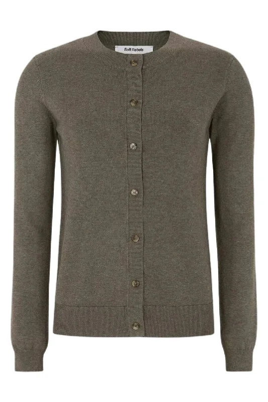 Women's Breathable DenSRMarla Cardigan knit SR120-213 | Morel Melange | Strik fra Soft Rebels