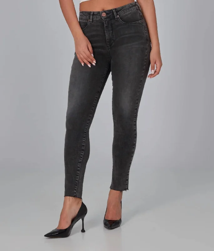 Women's Casual Pants-Alexa High Rise Skinny Jeans In Smokey Grey