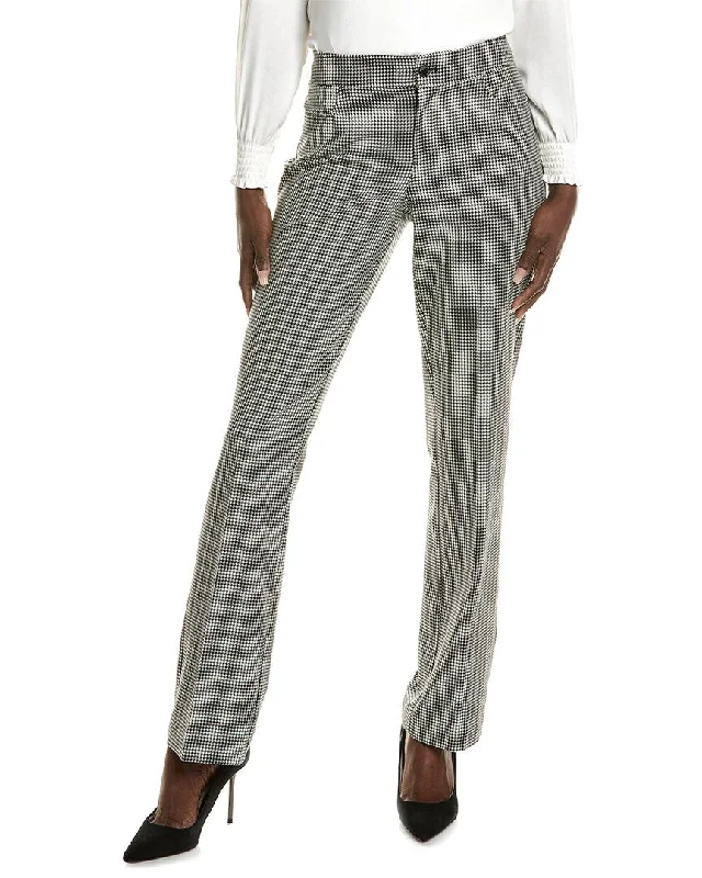 Women's Silk Pants-Anne Klein Fly Front Bootleg Pant