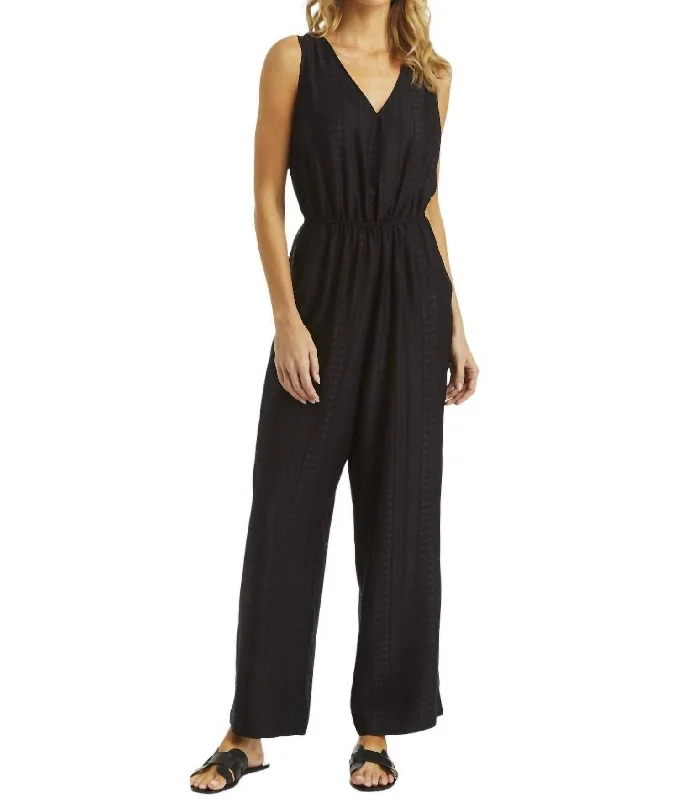 Women's Paperbag Waist Pants-Bette Jumpsuit In Black