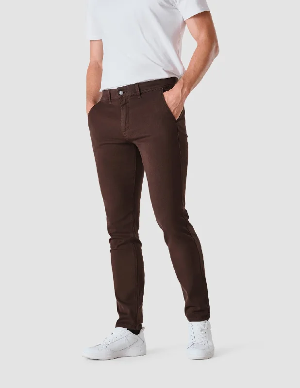 Women's Subtle Color Pants-Classic Pants Slim Espresso