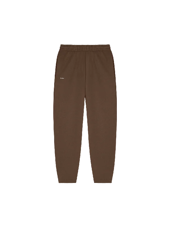 Women's Curvy Fit Pants-Womens DNA Barrel-Leg Track Pants—cacoa brown