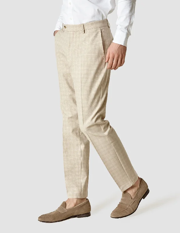 Women's Embroidered Pants-Essential Suit Pants Regular Warm Sand